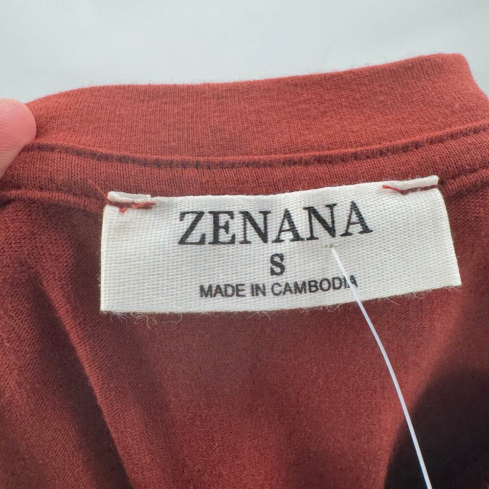 NWOT Zenana burnt orange long sleeve t shirt - Picture 5 of 5